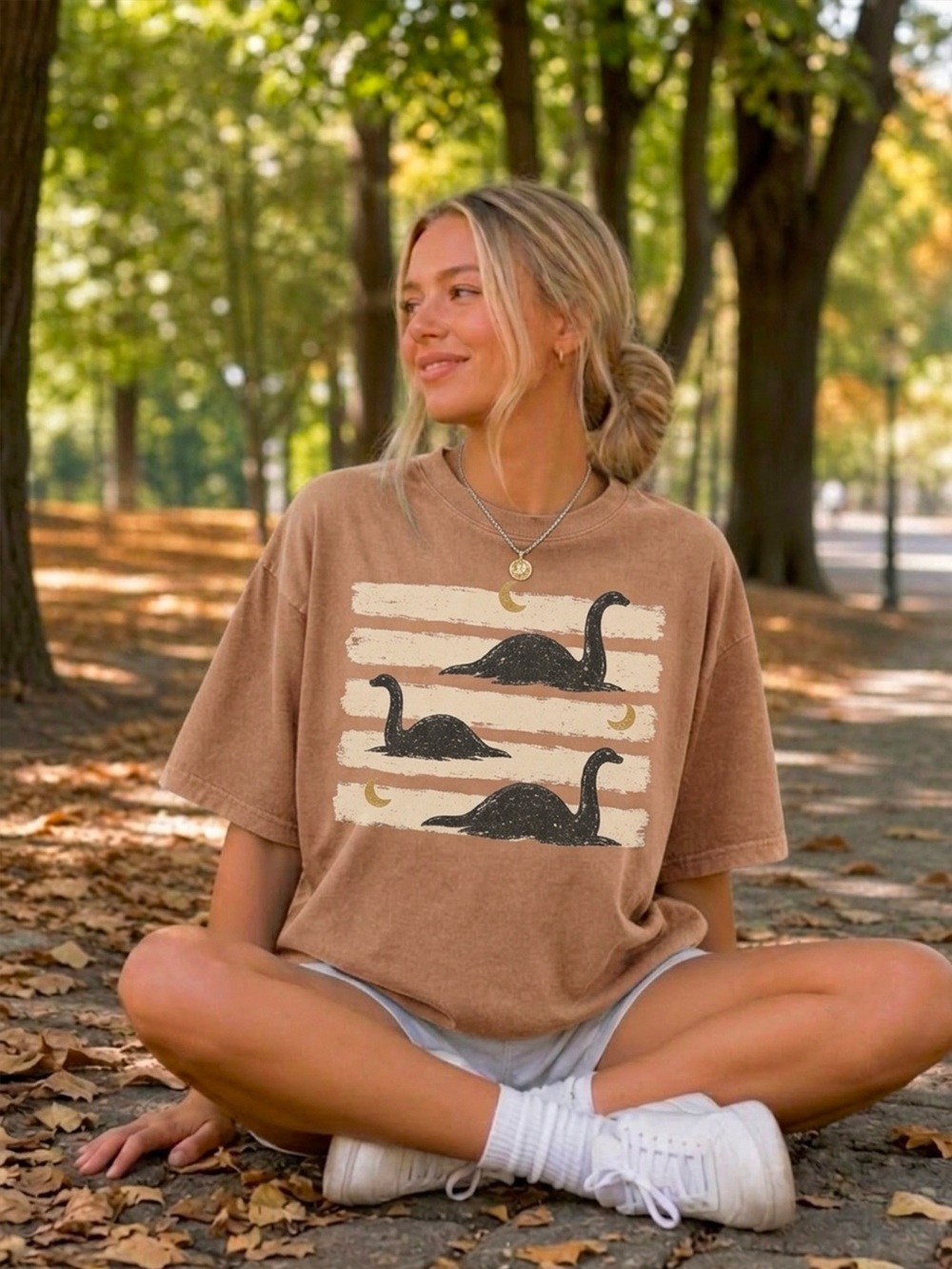 Loch Ness Monster Nessie Cryptid Mocha Comfort Colors Tee